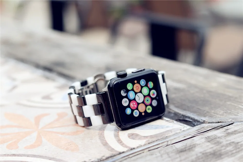 Спортивные Керамика бабочка петля ремешок для наручных часов Apple Watch 4 полосным 44 мм/40 мм наручных часов iwatch серии 4/3/2, ремешок 42 мм, 38 мм, версия соединитель на запястье браслет ремень