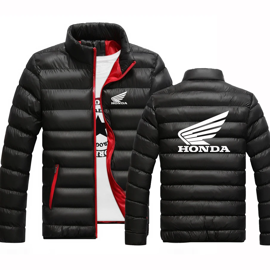 

2020 Mans Autumn Honda Car Logo Winter Jackets Warm Outwear Brand Slim Men's Casual Cotton Sports Padded Harajuku Coats