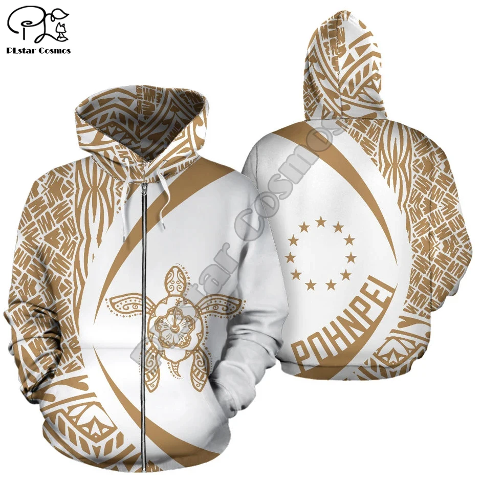 

NewFashion Island Country Flag Pohnpei Polynesian Culture Retro Tattoo Tracksuit Men/Women Pullover Harajuku 3DPrint Hoodies A42