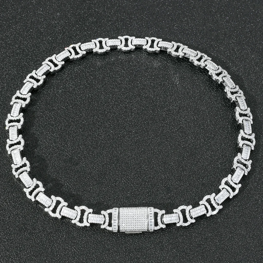 1 мужское ожерелье хип-хоп с квадратным смешанным цирконием индивидуальное