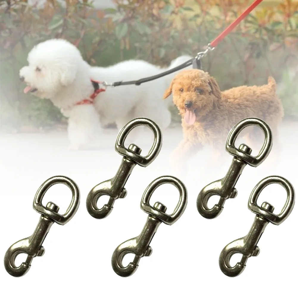 5pcs Pet Clip Trigger Keychain Dog Buckle Snap Hook Carabiner Multi-Purpose Spring Swivel Camping Home Clasp Accessories Outdoor | Дом и сад
