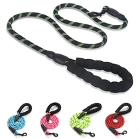 150cm durable large dog leash with soft sponge handle reflective lead leashes for big dog walking training pet supplies labrador