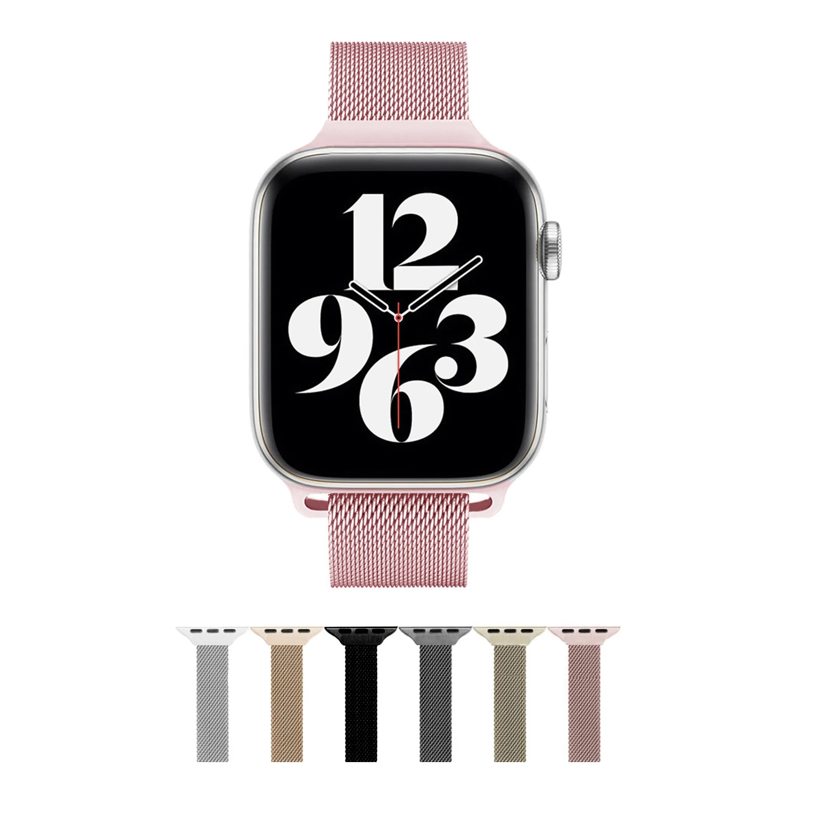 

Thin Stainless Steel Loop Band for Apple Watch band 40MM 44MM 38MM 42MM Metal Bracelet Strap Watchbands for iWatch Series