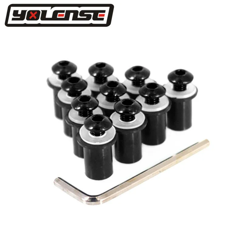 

Болты для ветрового стекла Мотоцикла SUZUKI Hayabusa GSX1300R GSR 600 GSR750 GSXR 600/750 SV 650, комплект крепежных винтов M5 5 мм, 10 шт.