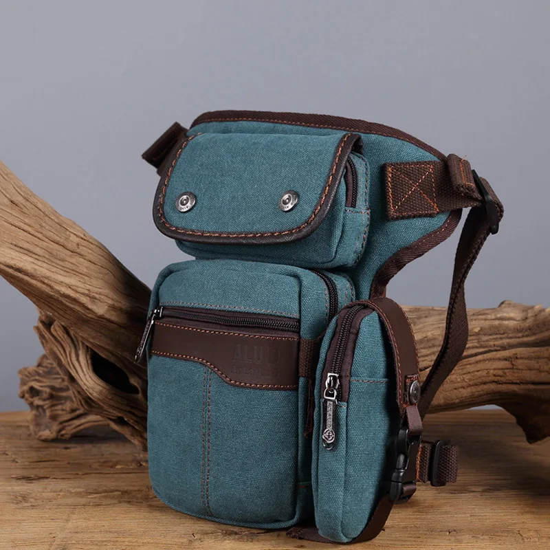 Sky Blue Leg Bag Мужская поясная сумка в стиле стимпанк, Мужская тактическая сумка для телефона через плечо - Цвет: Sky Blue Leg Bag