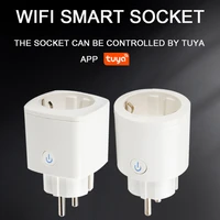 tuya 16a wifi smart wireless plug eu adaptor smart socket remote voice control power energy monitor for alexa google assistant