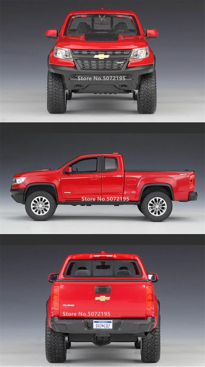 Коллекционная Подарочная игрушка Maisto 1:24 2017 для пикапа Chevrolet Колорадо ZR2 из сплава