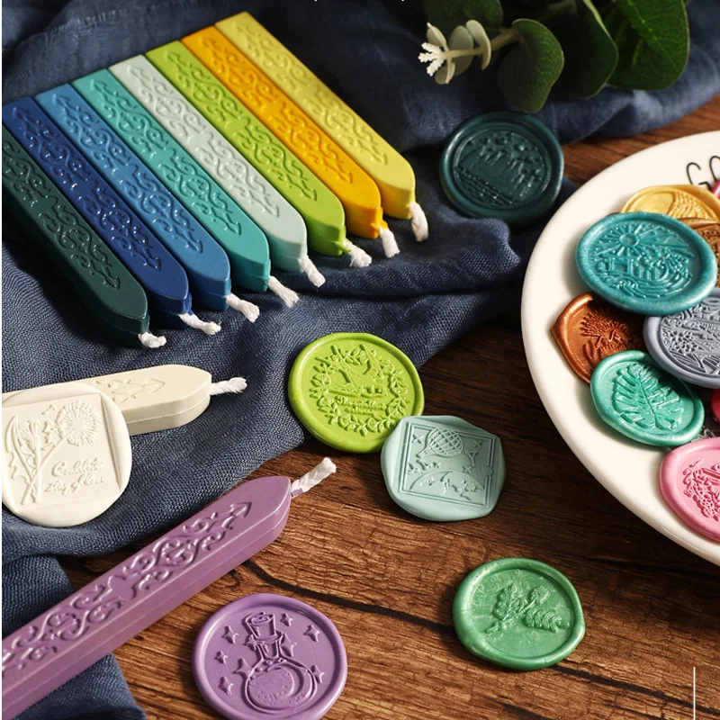 5 шт./компл. винтажный гравировочный Дизайн Красочная свеча квадратный стиль