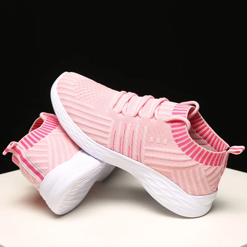 

2021 Autumn New Color Round Head Shallow Mouth Female Student Breathable Sports Shoes Breathable Socks Shoes Woman Shoes Nylon
