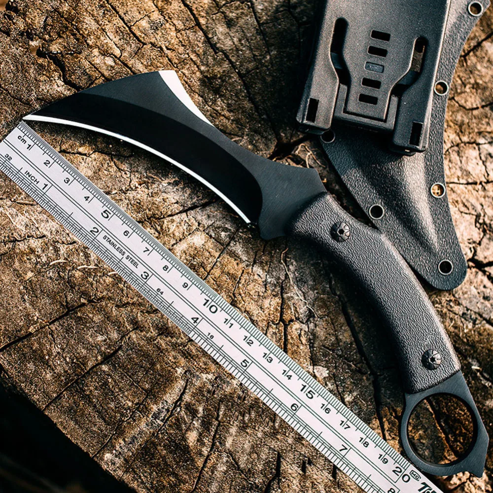 Походный охотничий нож Promithi, нож Karambit, нож для выживания с фиксированным лезвием, ножи с оболочкой