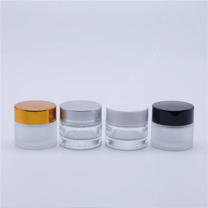 

5G 10G 15G 20G 30G 50G 100G Frosted Glass Refillable Ointment Bottles Empty Cosmetic Jar Pot Eye shadow Face Cream Container