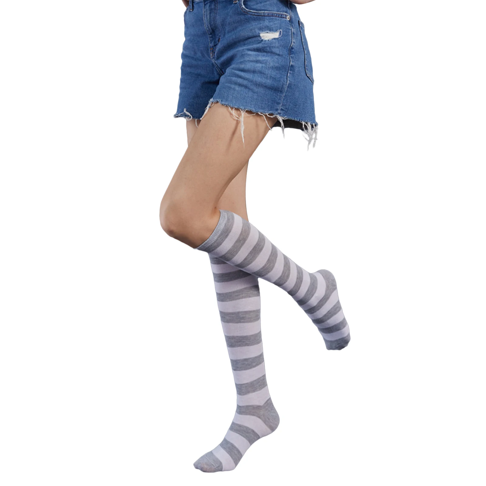 Женские повседневные вязаные носки в морском стиле полоску для танцев