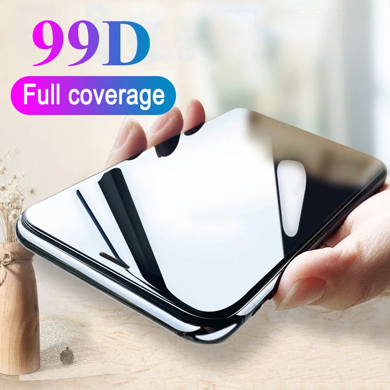 99D изогнутое полное покрытие Защитное стекло для iPhone 7 8 6S Plus закаленное защитное