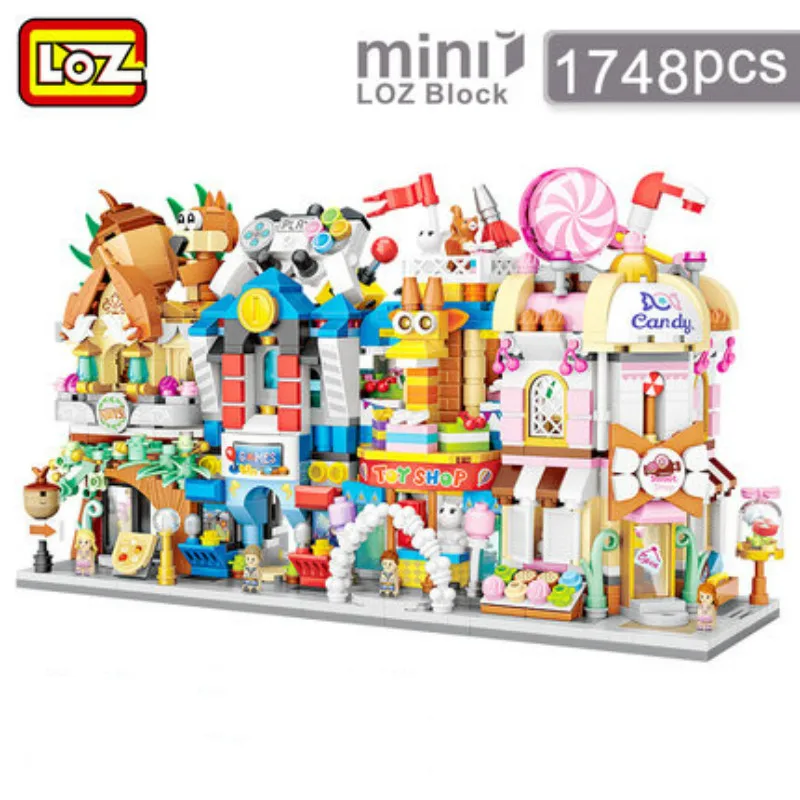 Лоз мини-блоки вид на город сцена Кофейня розничный магазин архитектурные модели