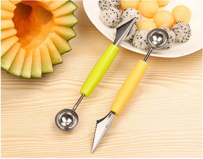 Нож для резки фруктов кухонный инструмент ложка-шарик металлическая дыня нож и