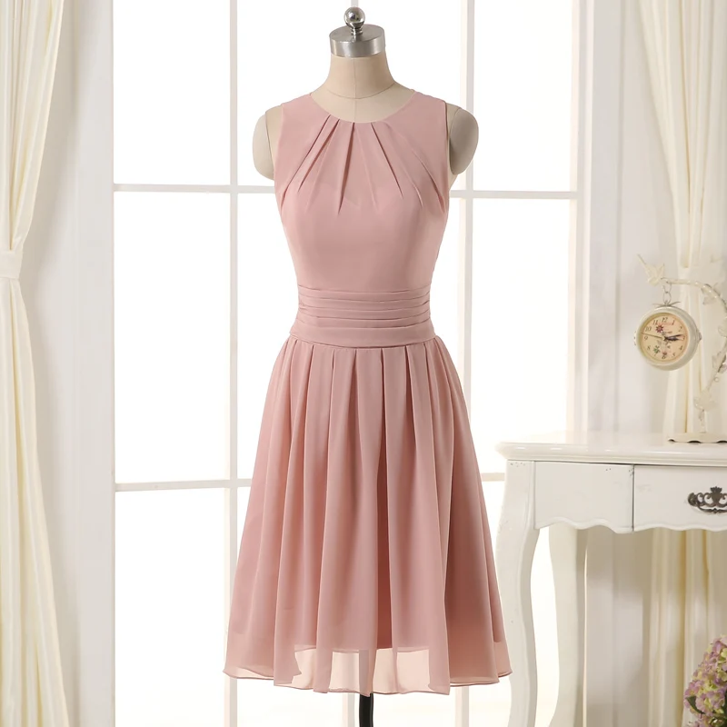 Вечерние Короткие коктейльные платья до колена со складками |