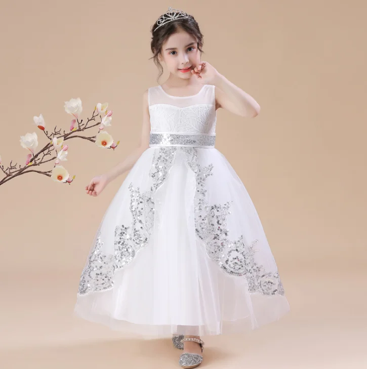 Новое Элегантное платье для девочек принцессы вечернее вечерние платья на