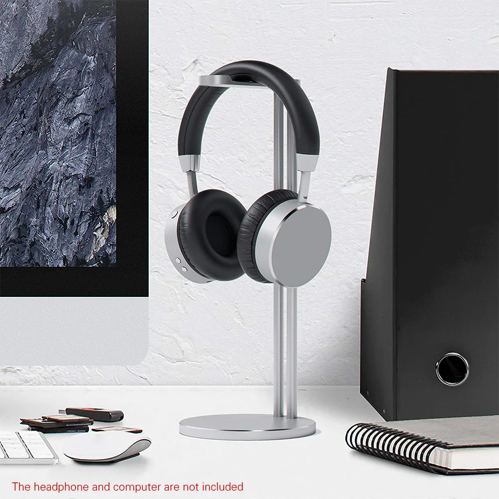 

Electric Music Desktop Universal Headset Headphone Hanger Hook Holder Stand Aluminum Alloy for Home Studio Office