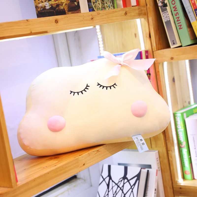 

New Oversized Cute Cloud Plush Pillow Soft Cushion Lovey Smile Cloud Stuffed Plush Toys For Children Kids Girl Gift Home Decor