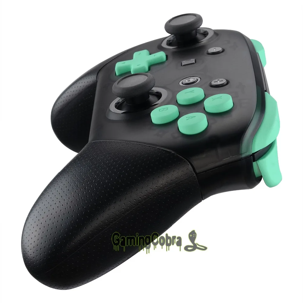 Мягкий сенсорный мятный зеленый ремонт ABXY D-pad ZR ZL L R ключи Замена Полный набор кнопок w/инструменты для nintendo Switch Pro контроллер