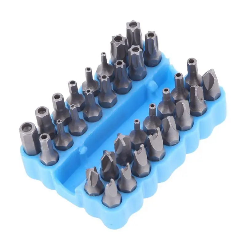 33 шт. Torq Torx шестигранный гаечный ключ со звездочками, электрическая отвертка, удлинитель, держатель, бит, магнитный Набор для защиты от вскрытия, Набор бит