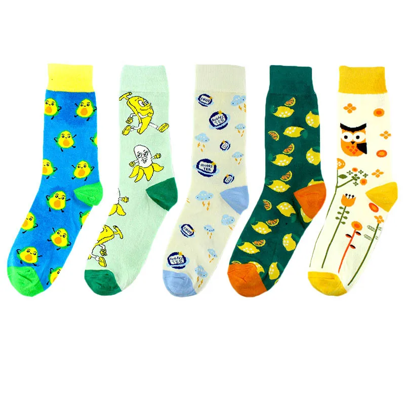 Корейская версия уличной одежды с японским принтом Мужские носки в стиле хип хоп