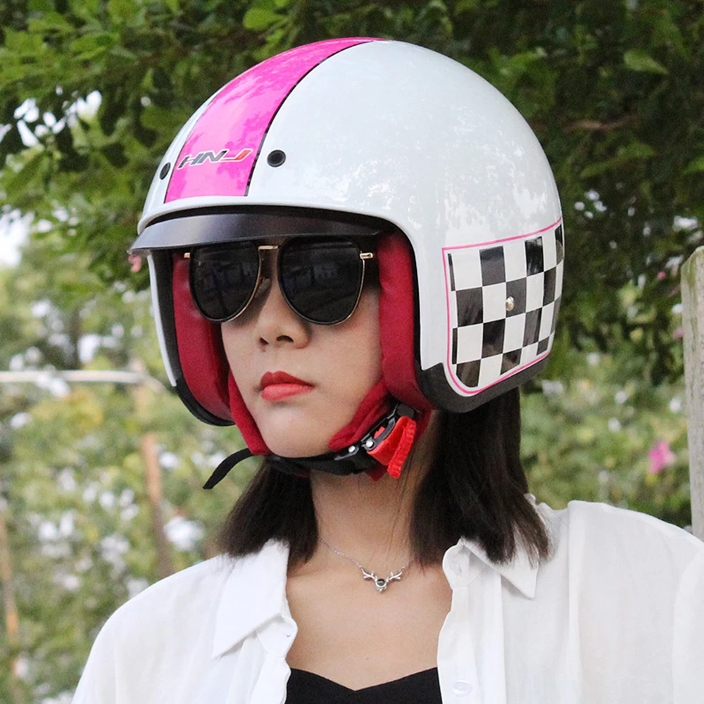 Мотоциклетный шлем с открытым лицом для мужчин на 4 сезона Cascos Para Moto классический