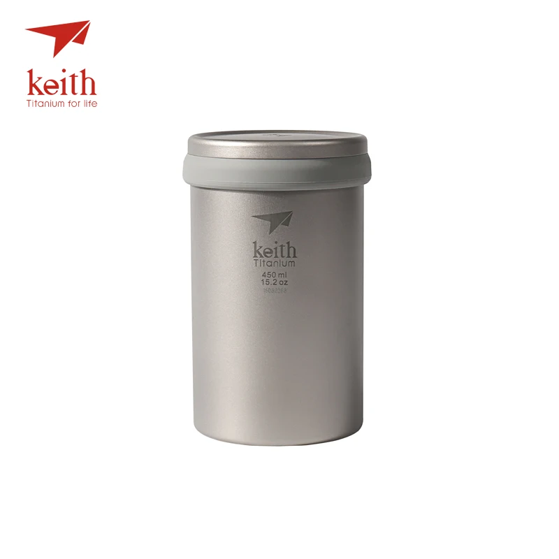 

Keith 450ml Double Wall Titanium Mug With Loose Tea Infuser Camping Tea Coffee Maker Titanium Strainer For Cup Teapot Ti3521