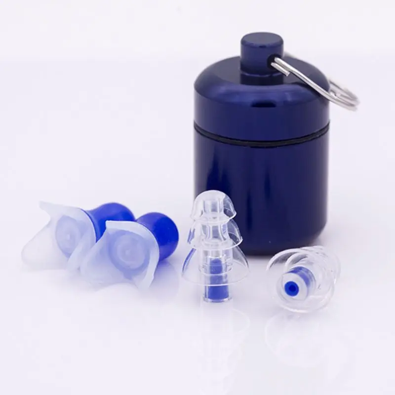 Мягкие силиконовые многоразовые беруши шумоподавляющие с алюминиевым