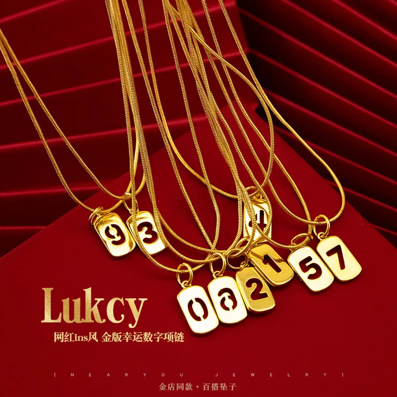 

Necklace Pendant Jewelry Female Fashion Birthday Gift Girl Opening Adjustment Custom Wholesale Copper Gold Plated