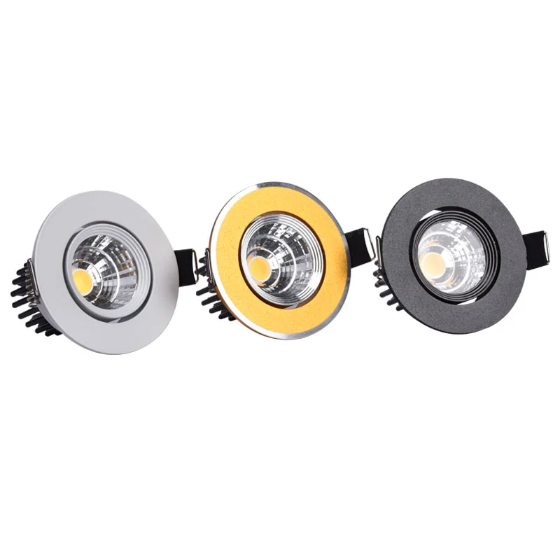 Круглый регулируемый встраиваемый COB светодиодный светильник 5 Вт 7 9 12w15вт