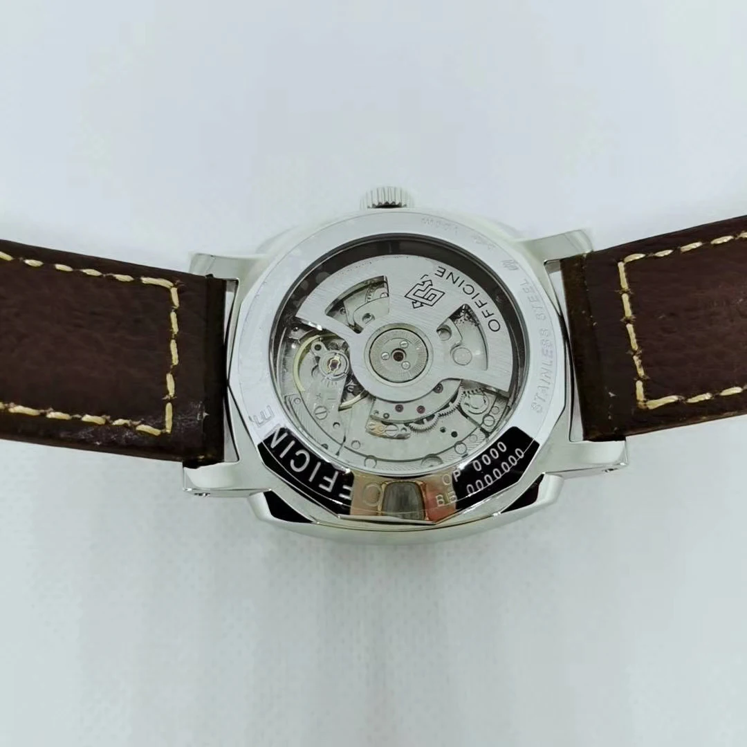 

Luxury Brand New Men Automatic Mechanical Sapphire Stainless Steel Brown Leather 3 Days 1950 Luminous Watch 45MM