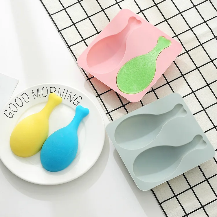 Силиконовая форма для мыла ручной работы с 2 отверстиями торта куриными ножками