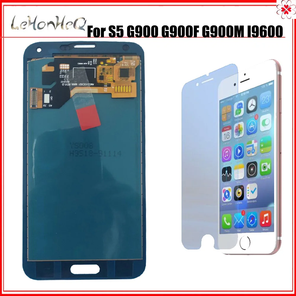 ЖК дисплей для SAMSUNG Galaxy S5 i9600 G900 G900F G900A дигитайзер сенсорная панель в сборе samsung