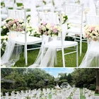 45 см ширина 5 м прозрачный кристалл органза тюль рулон ткани для свадьбы Marrange Baby шоу праздничное украшение органза стул пояса