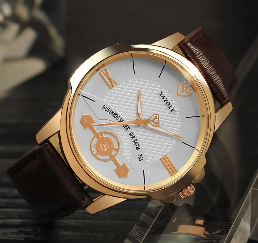 Часы наручные Yazole Мужские кварцевые брендовые Роскошные спортивные|Кварцевые