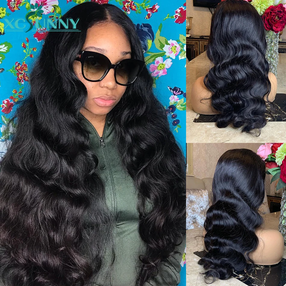 Парик телесной волны на сетке спереди 13x6 прозрачный HD парик из человеческих