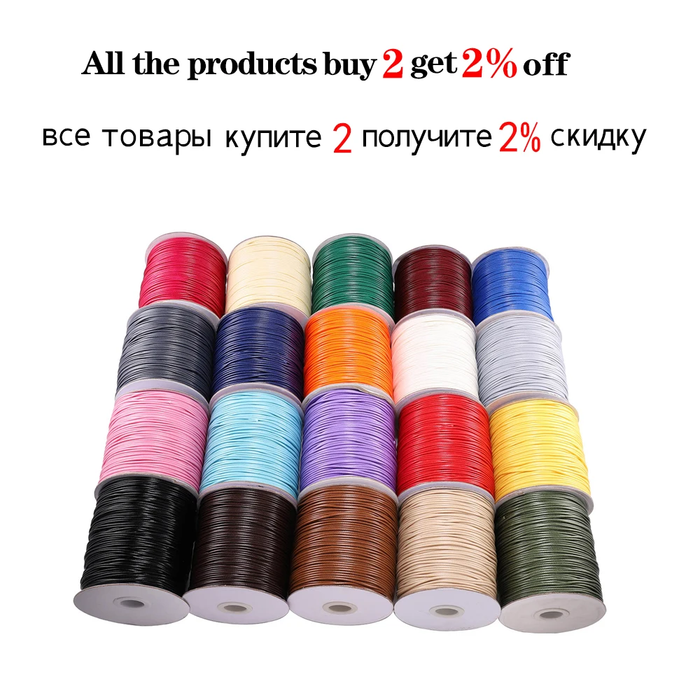 10 м/лот вощеная нить Веревка Шнур Ожерелье из бисера кожаная Линия Хлопок вощеный