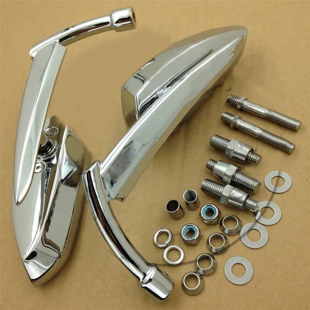 Мотоциклетное гоночное зеркало заднего вида хромированное копье лезвие s для Suzuli