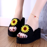 summer outside women sandals thick platform ladies slides wedges ladies slippers beach pumps shoes casual high heels for womans