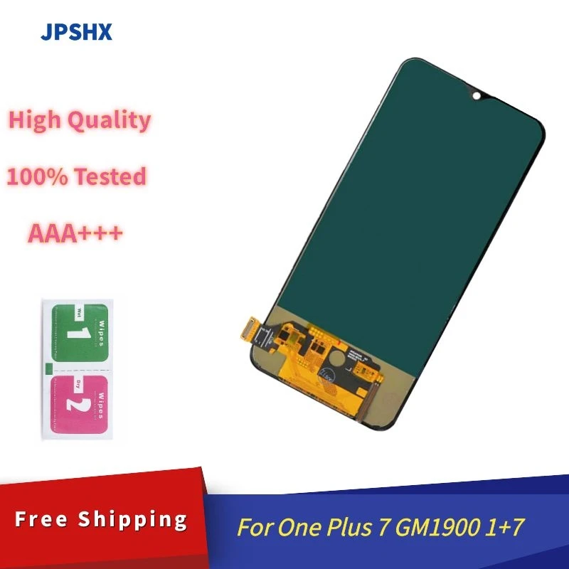 

ЖК-дисплей AMOLED 6,41 дюйма для One Plus 7, дигитайзер сенсорного экрана для OnePlus 7 LCD GM1901 GM1900 GM1905, запасные части в сборе