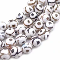 natural stones faceted tibetan agates loose mineral spacer round beads for jewelry making needlework diy bracelets 15