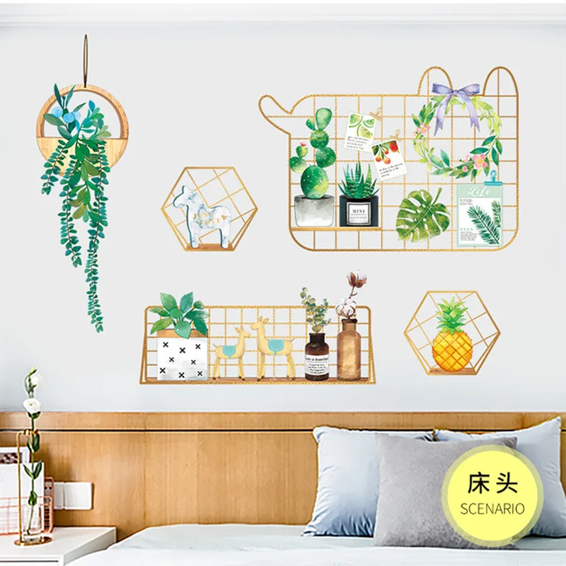 Настенные украшения обои настенные стикеры в спальню Сказочная сетка красные