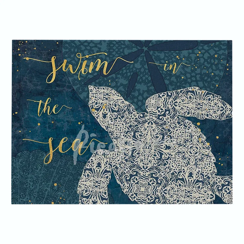 Морских животных Настольный коврик креативная в виде черепахи Осьминог с узором