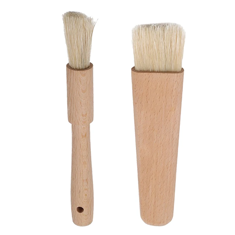 Деревянные щетки для выпечки барбекю Кухонное масло щетка с круглой ручкой