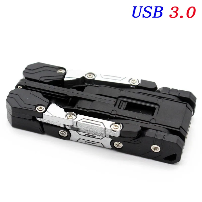 JASTER USB 3,0 пластиковая игрушка стиль U диск мультяшный персонаж usb флеш-накопитель трансфомер 4 Гб 64 ГБ 8 ГБ 16 ГБ 32 ГБ трансформационный робот - Цвет: Gray