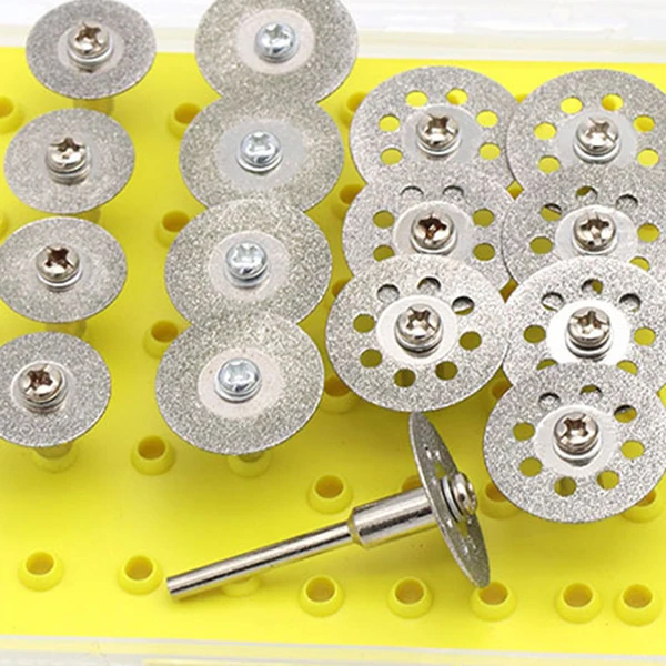 

Hot 16Pcs / Set Diamond Cutting Disc Set Round Saw Blade Disc Rotary Tool Set Cutting Wheel