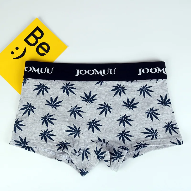 Трусы-боксеры HaleyChan 3 шт./упаковка хлопковые с принтом листьев | Женская одежда