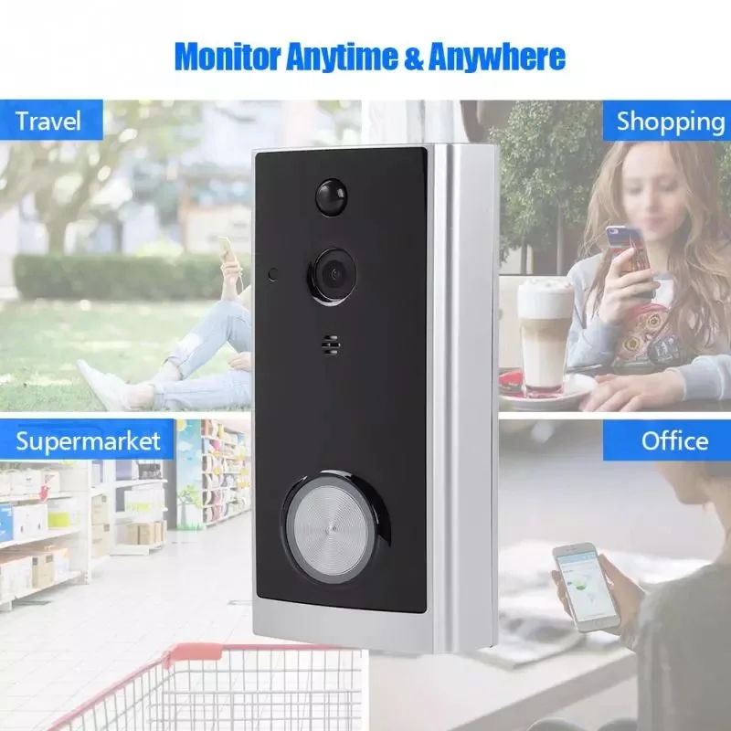 Беспроводной 1080P Tuya APP WiFi смарт IP видео Full HD домофон система дверной звонок камера совместима с Alexa