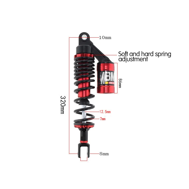 Универсальный Воздушный Задний амортизатор 320 мм для мотоцикла Yamaha скутера Honda Xmax
